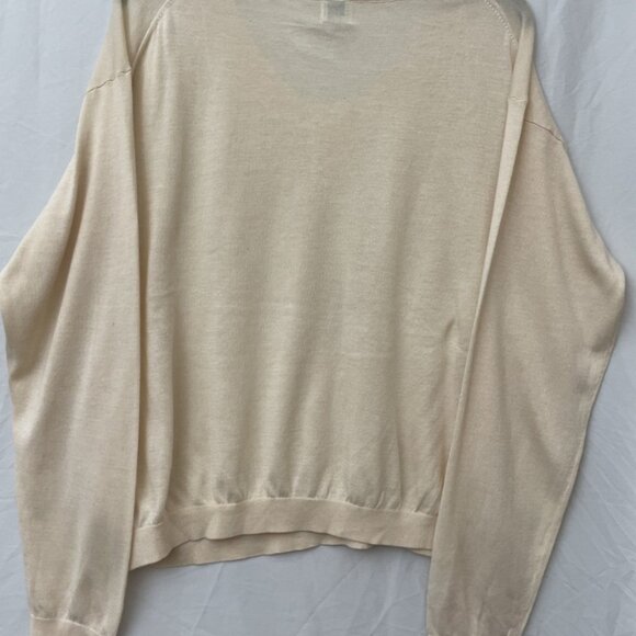 A New Day V-Neck Lightweight Pullover Cream Size Sweater Medium Knit NWT - Picture 11 of 12